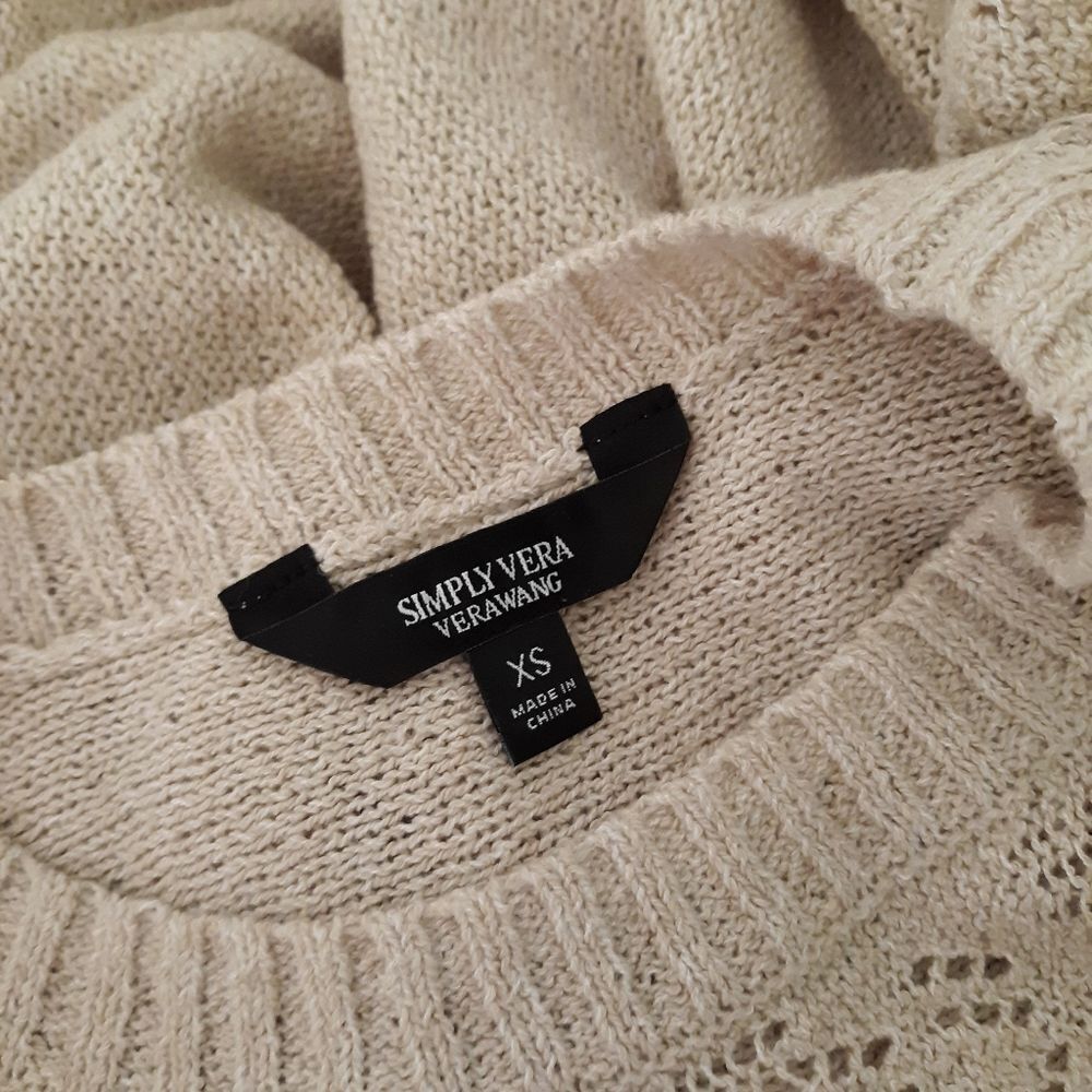 Simply Vera cream crocheted tank top - Picture 2 of 5